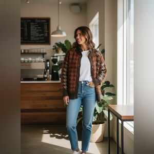 Vintage Geometric Cardigan Sweater